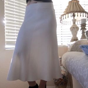 Uniqlo Smooth Cotton Blend Knitted Skirt Midi A-Line Length | Small